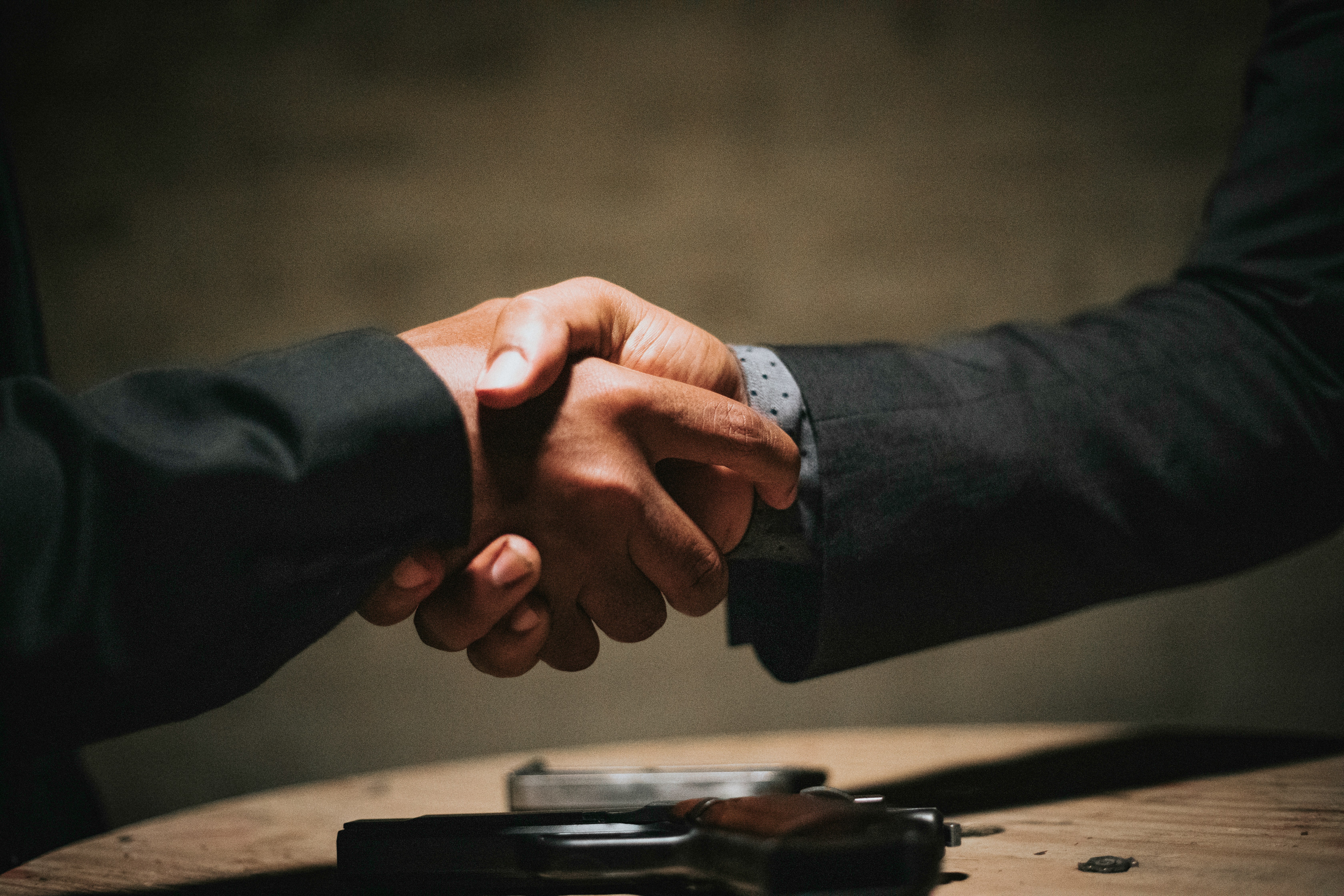 Consulting services handshake